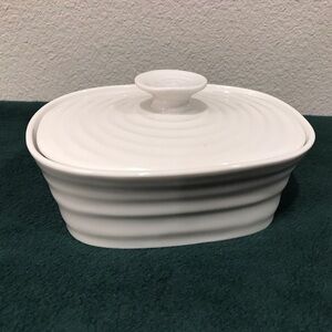 Portmeirion Sophie Conran White Ceramic Butter Dish
